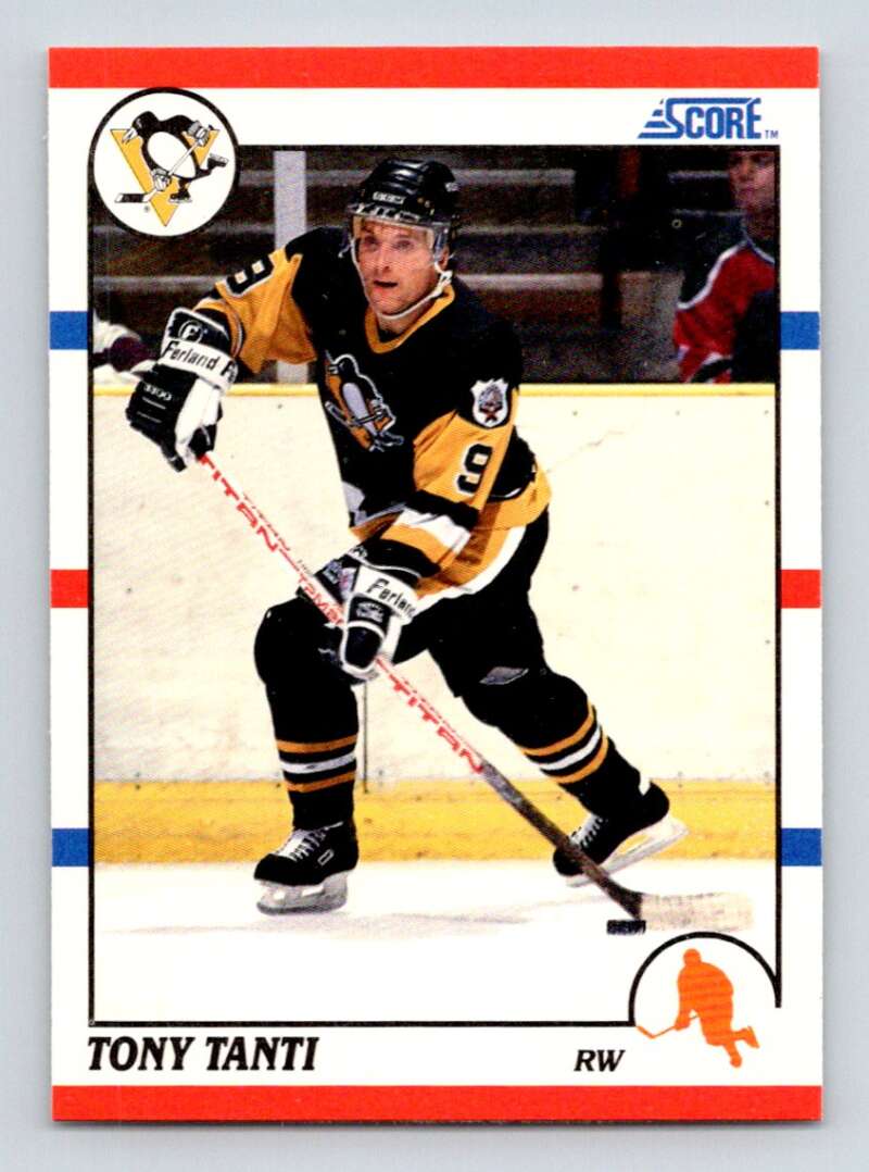 1990-91 Score American #137 Tony Tanti Pittsburgh Penguins Image 1