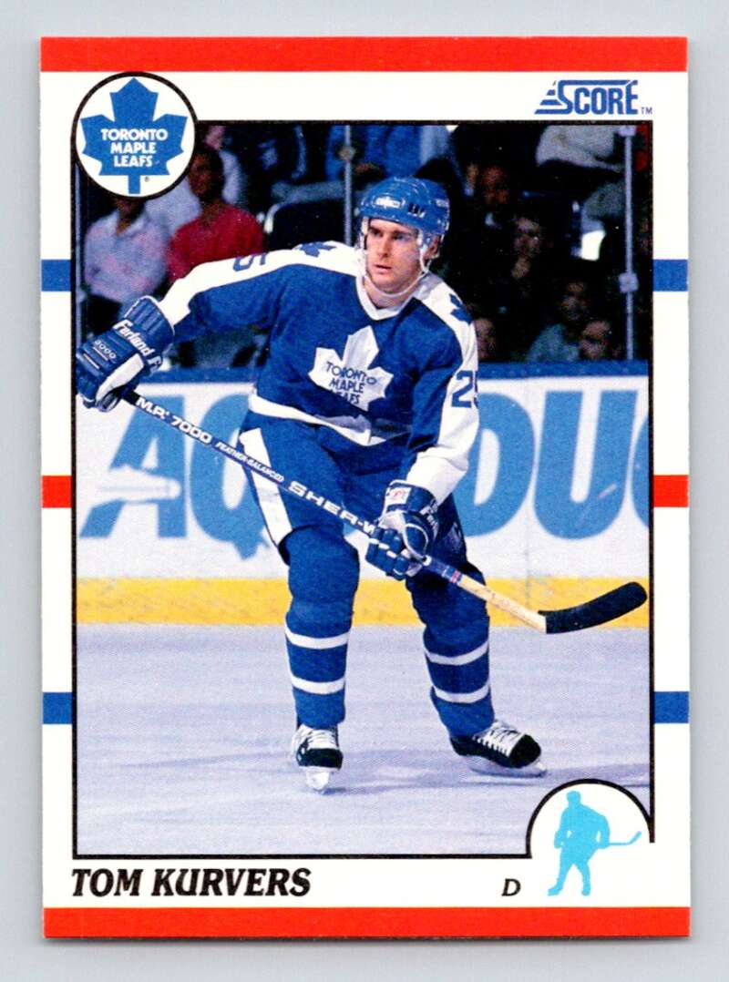 1990-91 Score American #142 Tom Kurvers Toronto Maple Leafs Image 1