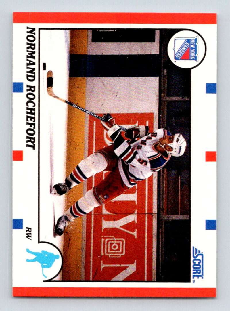 1990-91 Score American #149 Normand Rochefort New York Rangers Image 1