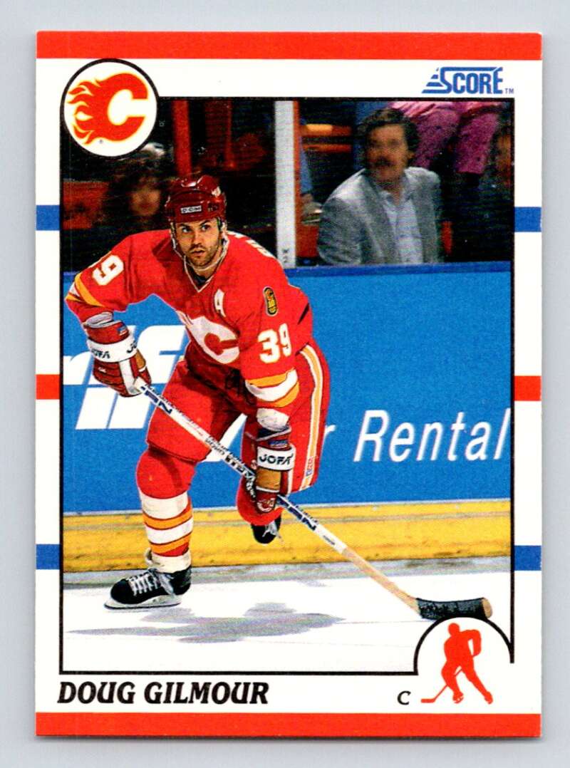 1990-91 Score American #155 Doug Gilmour Calgary Flames Image 1