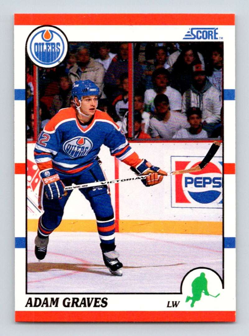 1990-91 Score American #163 Adam Graves RC Rookie Edmonton Oilers Image 1