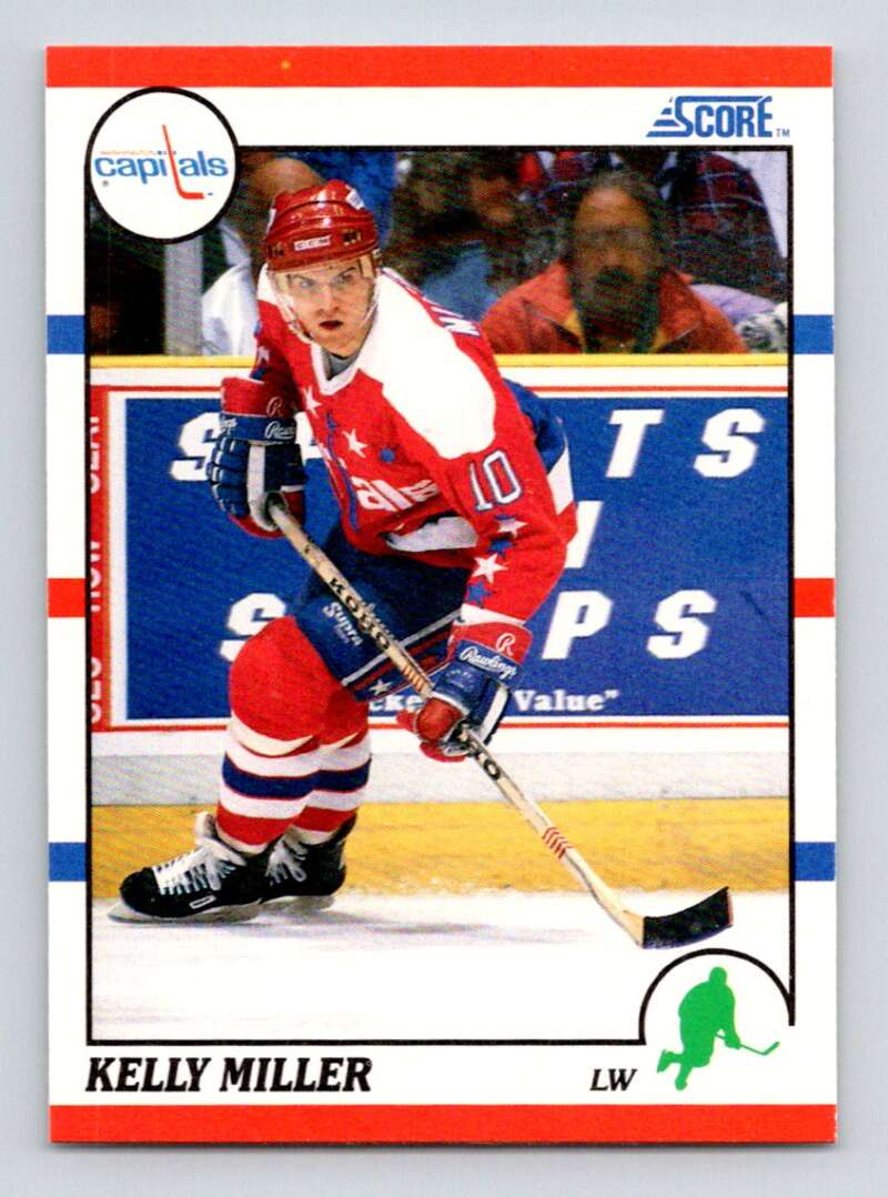 1990-91 Score American #168 Kelly Miller Washington Capitals Image 1
