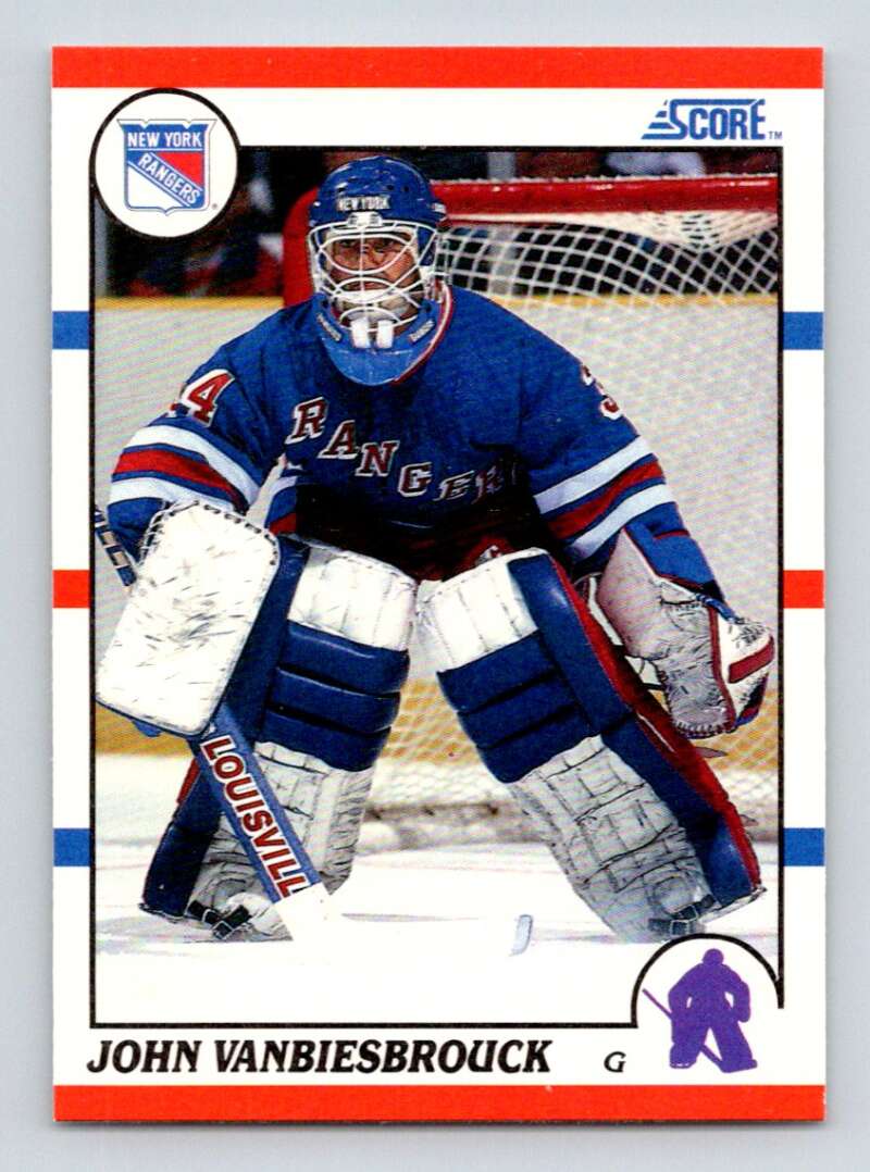 1990-91 Score American #175 John Vanbiesbrouck New York Rangers Image 1