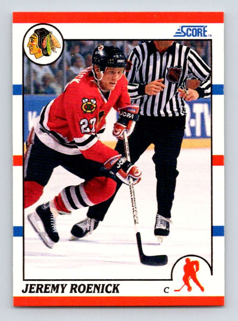 1990-91 Score American #179 Jeremy Roenick RC Rookie Chicago Blackhawks Image 1
