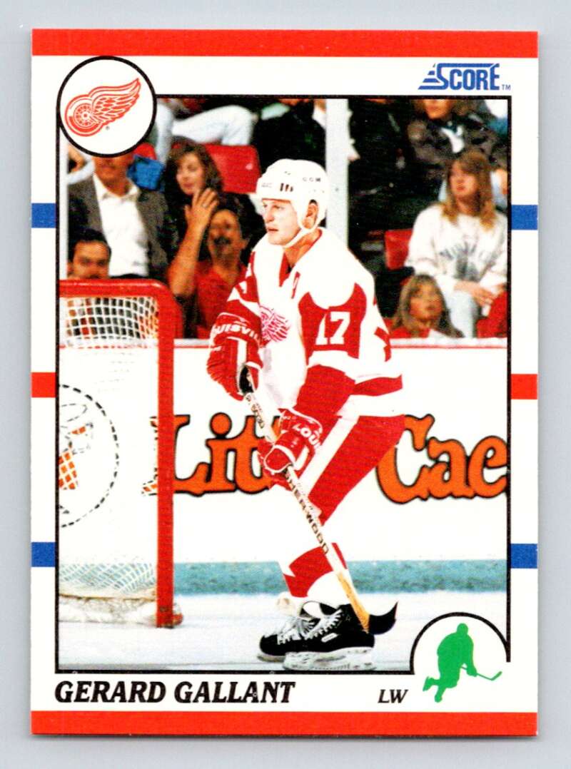 1990-91 Score American #180 Gerard Gallant Detroit Red Wings Image 1