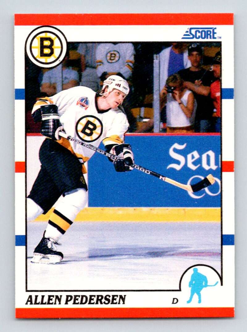 1990-91 Score American #181 Allen Pedersen Boston Bruins Image 1