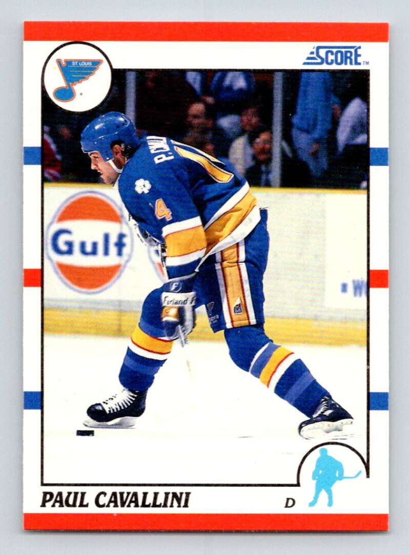1990-91 Score American #185 Paul Cavallini St. Louis Blues Image 1