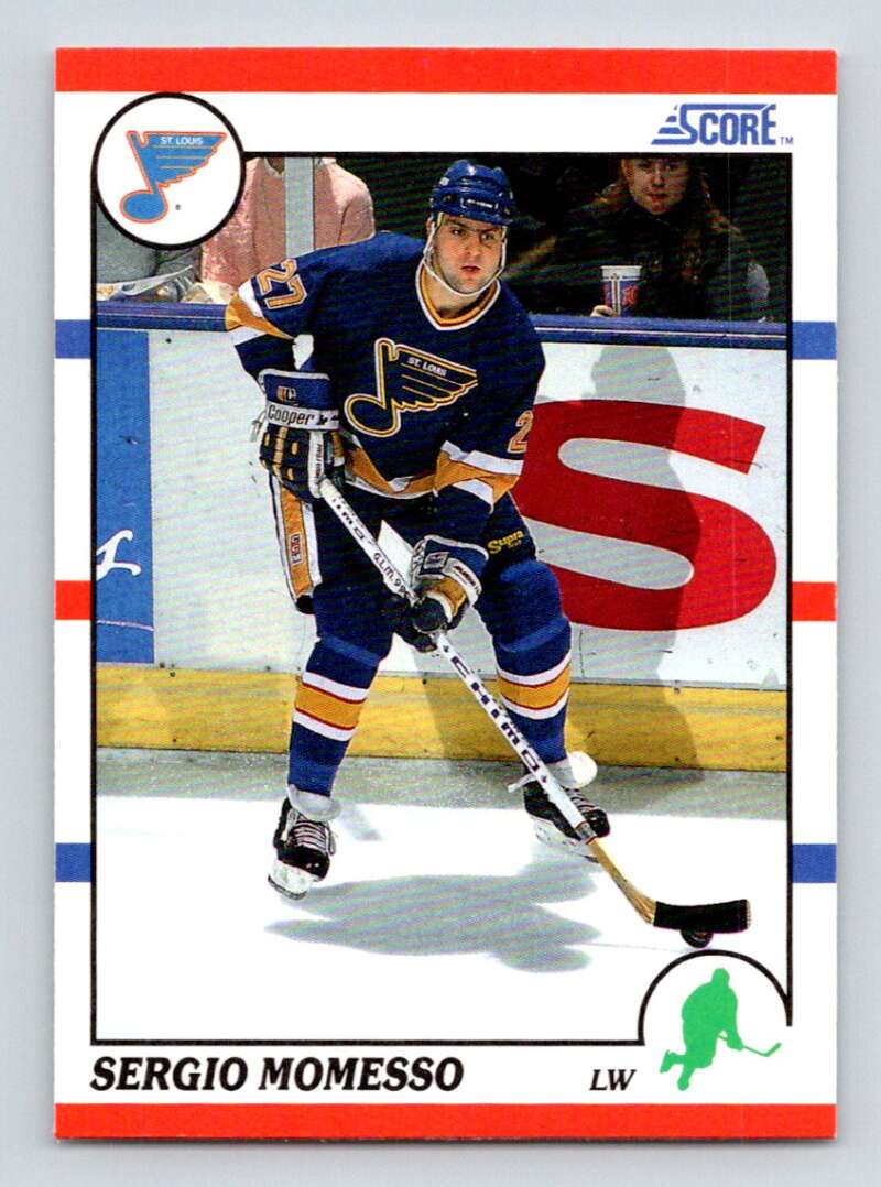 1990-91 Score American #224 Sergio Momesso RC Rookie St. Louis Blues Image 1
