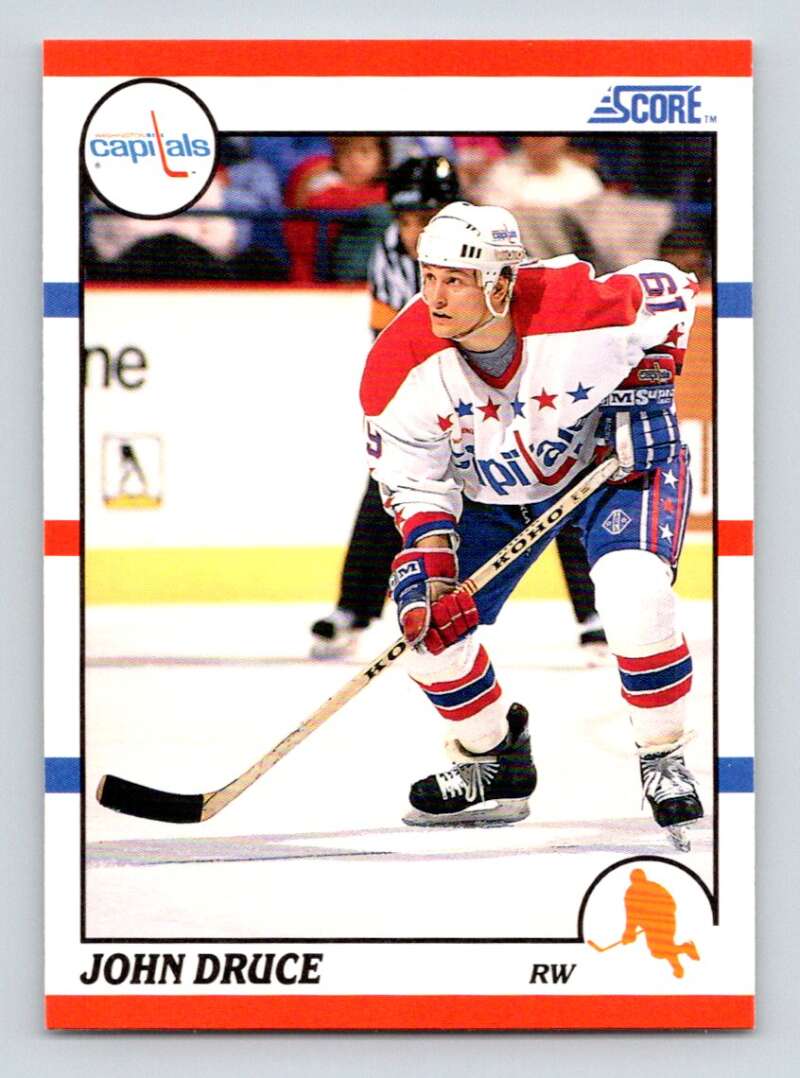 1990-91 Score American #246 John Druce RC Rookie Washington Capitals Image 1