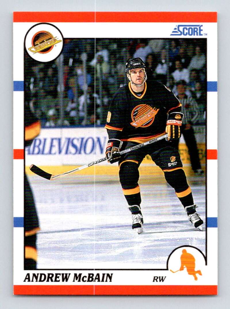 1990-91 Score American #257 Andrew McBain Vancouver Canucks Image 1