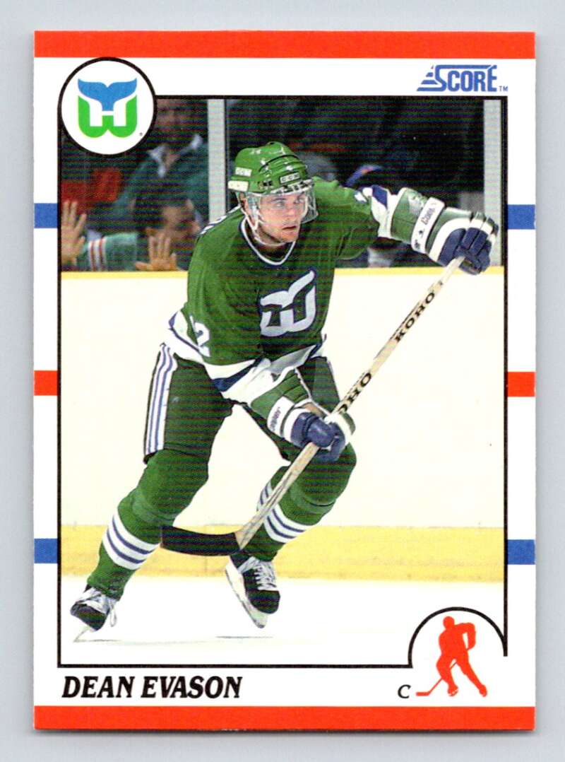1990-91 Score American #259 Dean Evason Hartford Whalers Image 1