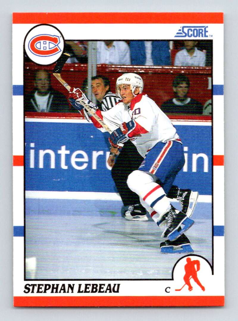 1990-91 Score American #262 Stephan Lebeau RC Rookie Montreal Canadiens Image 1
