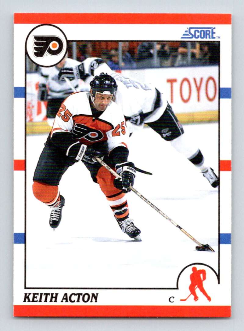 1990-91 Score American #301 Keith Acton Philadelphia Flyers Image 1