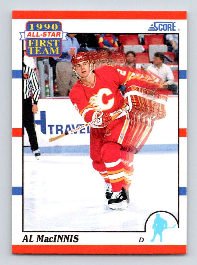 1990-91 Score American #314 Al MacInnis AS Calgary Flames Image 1