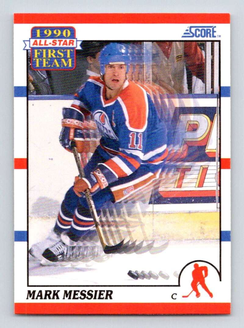 1990-91 Score American #315 Mark Messier AS Edmonton Oilers Image 1