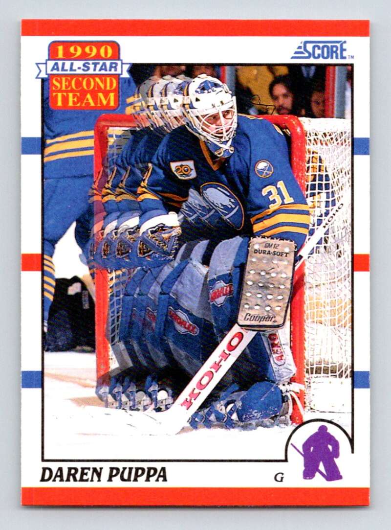 1990-91 Score American #318 Daren Puppa AS Buffalo Sabres Image 1