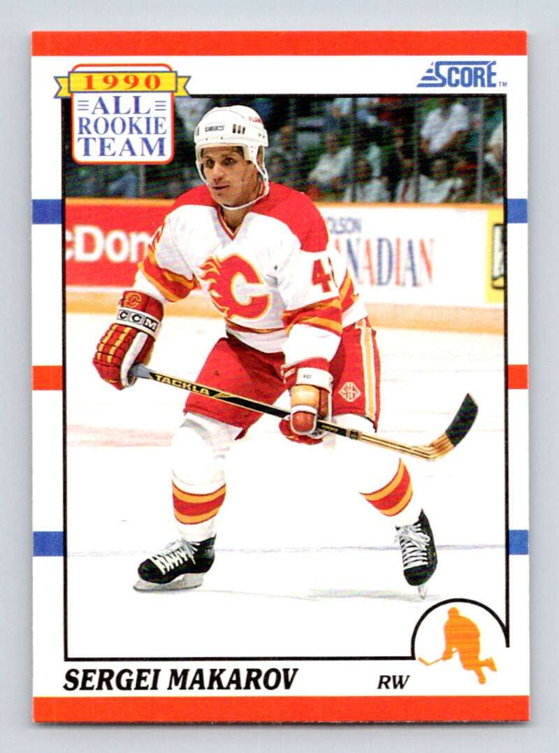 1990-91 Score American #329 Sergei Makarov ART Calgary Flames Image 1