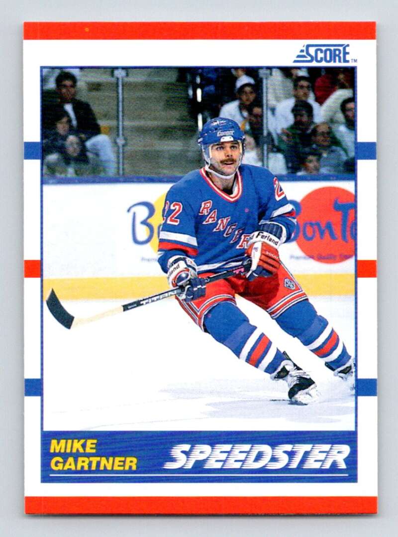 1990-91 Score American #333 Mike Gartner New York Rangers Image 1