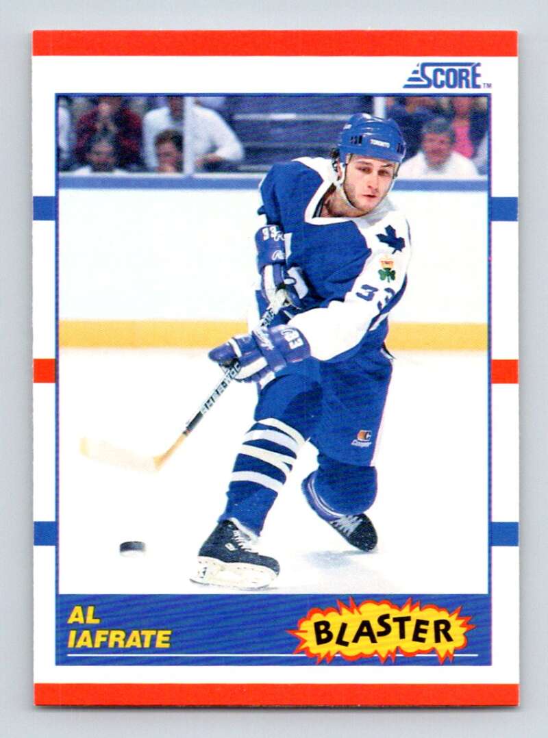 1990-91 Score American #334 Al Iafrate Toronto Maple Leafs Image 1
