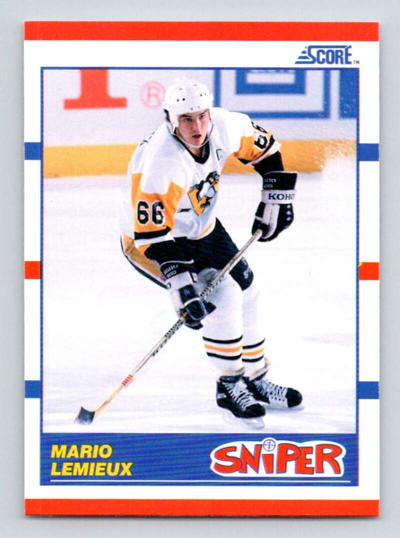 1990-91 Score American #337 Mario Lemieux Pittsburgh Penguins Image 1