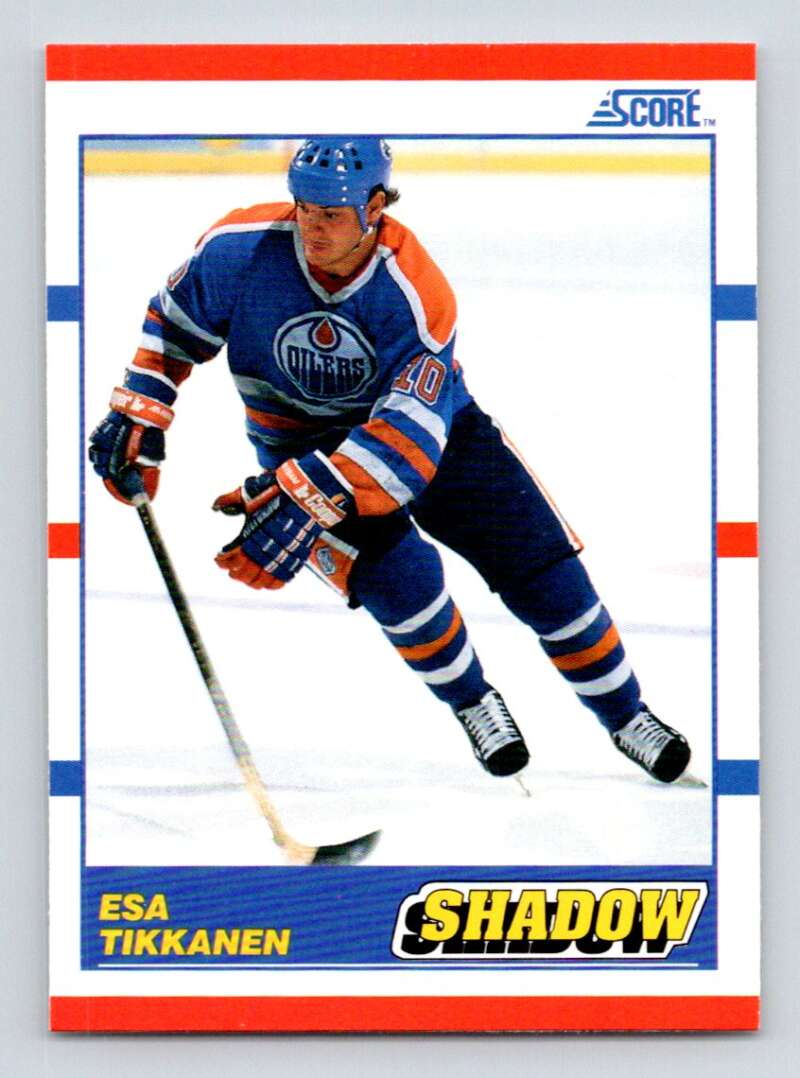 1990-91 Score American #342 Esa Tikkanen Edmonton Oilers Image 1