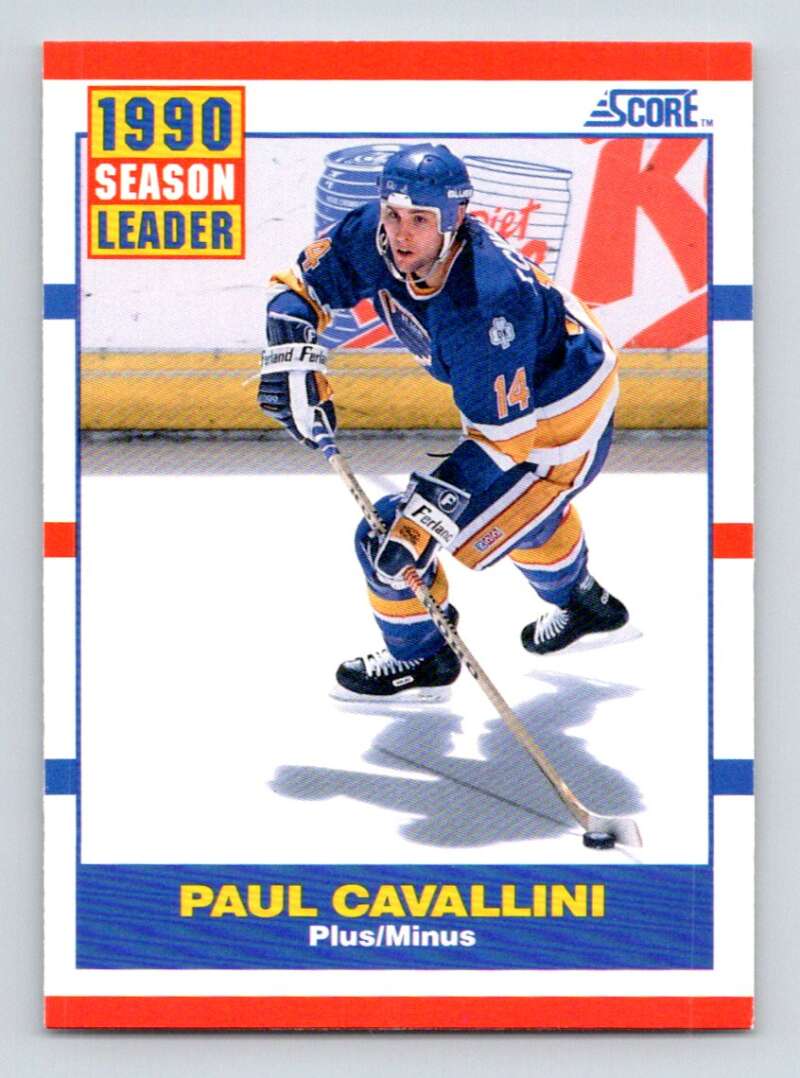 1990-91 Score American #349 Paul Cavallini LL St. Louis Blues Image 1