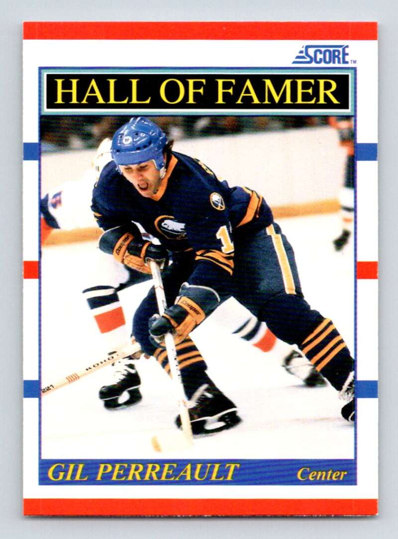 1990-91 Score American #355 Gilbert Perreault HOF Buffalo Sabres Image 1