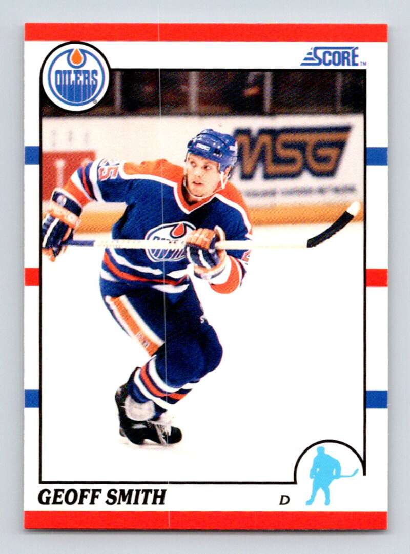 1990-91 Score American #373 Geoff Smith RC Rookie Edmonton Oilers Image 1