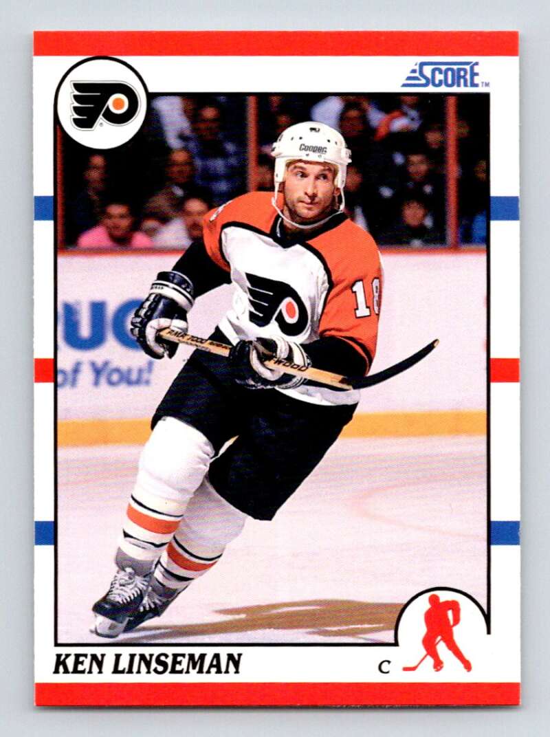 1990-91 Score American #380 Ken Linseman Philadelphia Flyers Image 1