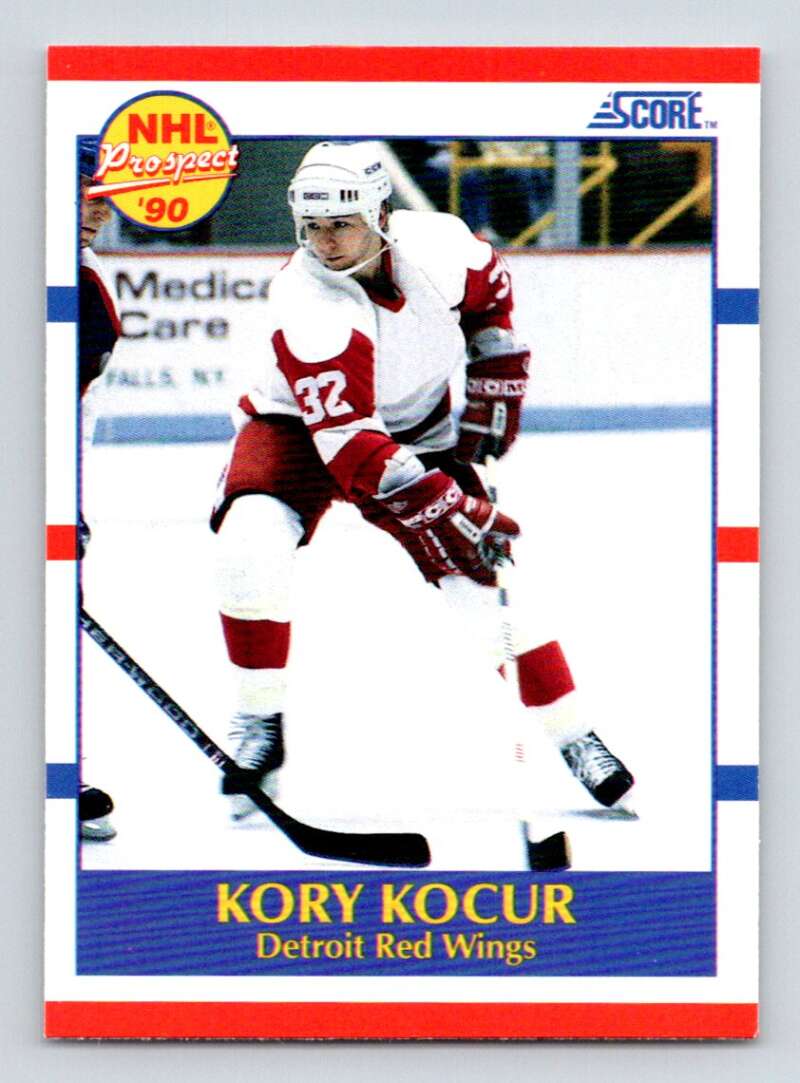 1990-91 Score American #384 Kory Kocur RC Rookie Detroit Red Wings Image 1