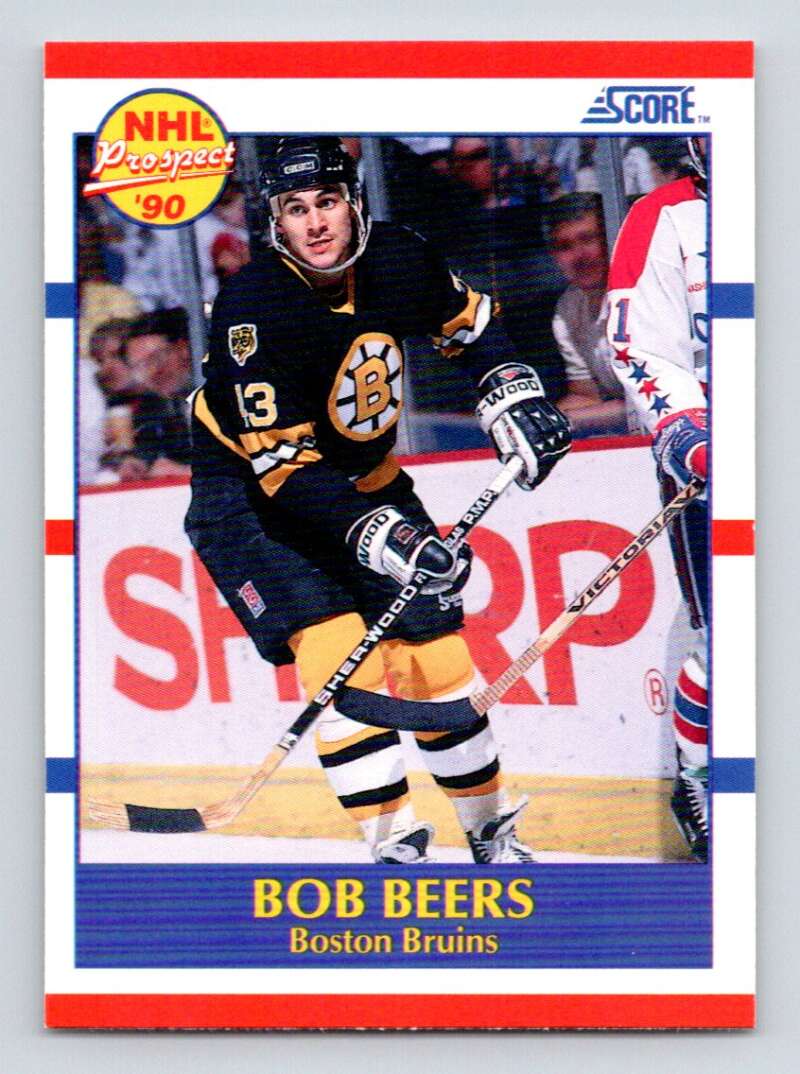 1990-91 Score American #385 Bob Beers RC Rookie Boston Bruins Image 1