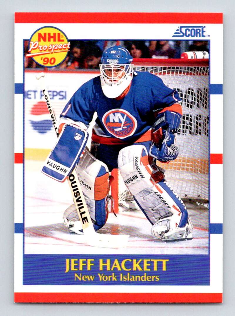 1990-91 Score American #388 Jeff Hackett RC Rookie New York Islanders Image 1