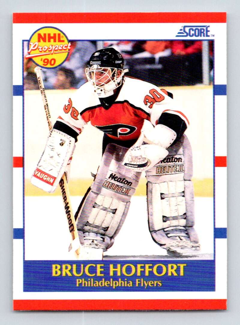 1990-91 Score American #413 Bruce Hoffort RC Rookie Philadelphia Flyers Image 1