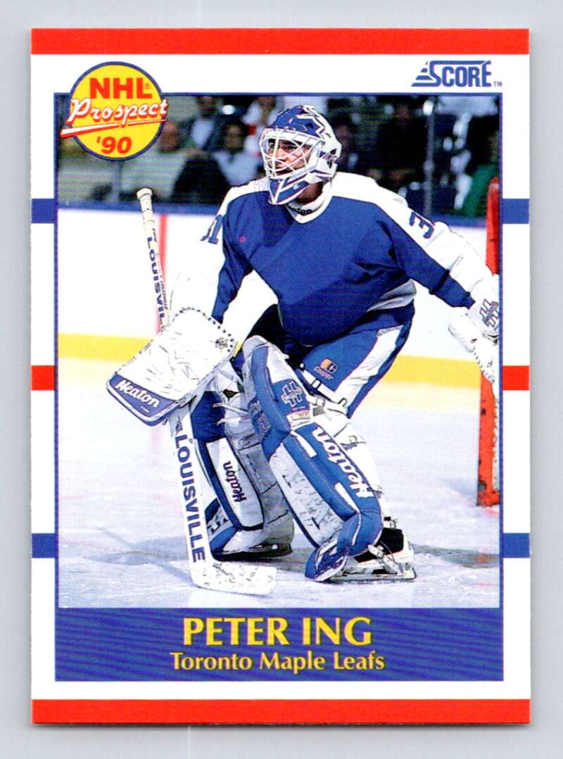 1990-91 Score American #414 Peter Ing RC Rookie Toronto Maple Leafs Image 1