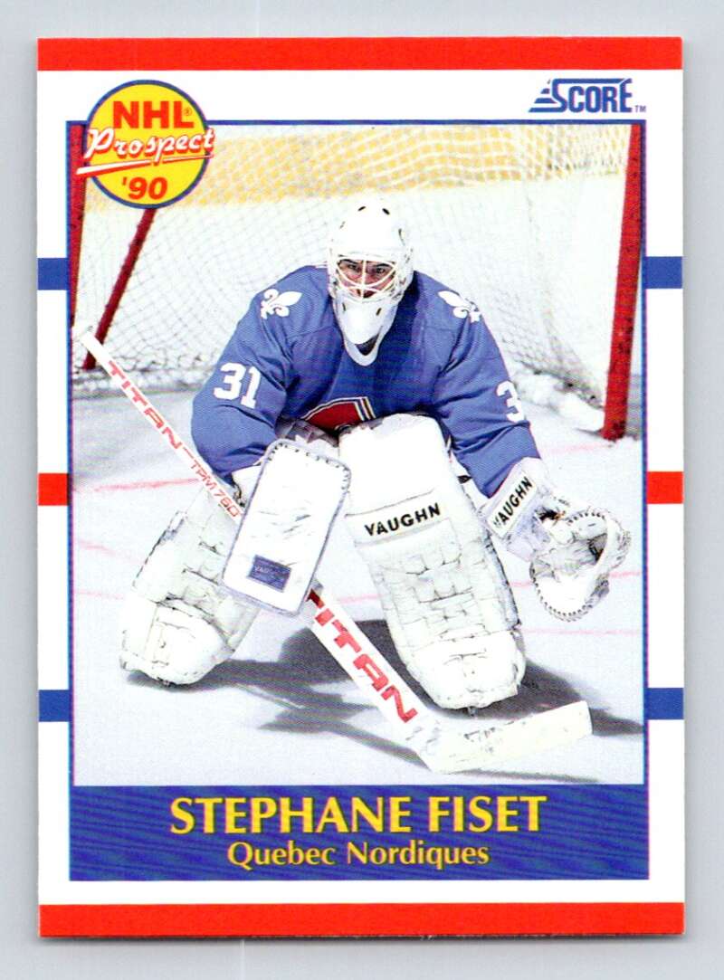 1990-91 Score American #415 Stephane Fiset RC Rookie Quebec Nordiques Image 1