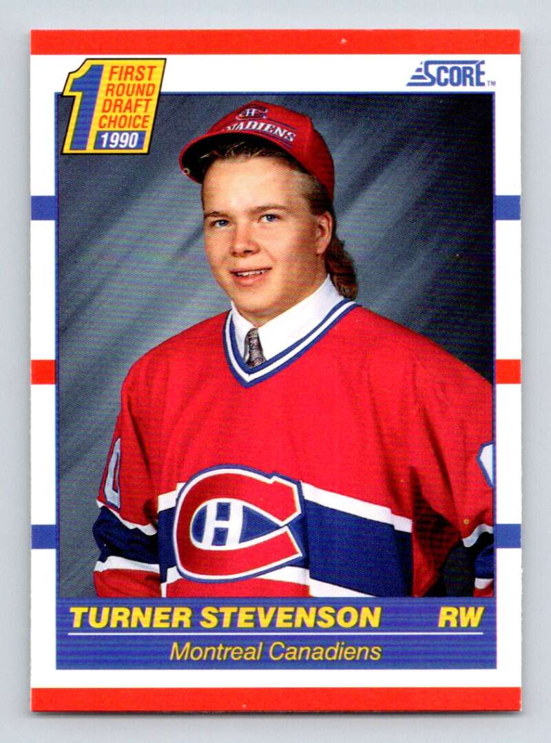1990-91 Score American #426 Turner Stevenson RC Rookie Montreal Canadiens Image 1