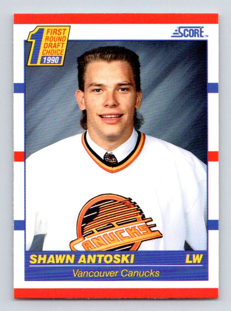 1990-91 Score American #429 Shawn Antoski RC Rookie Vancouver Canucks Image 1
