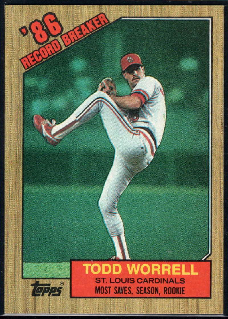 1987 Topps #7 Todd Worrell Cardinals RB Image 1