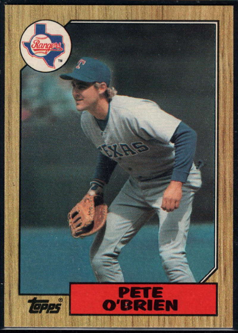 1987 Topps #17 Pete O'Brien Rangers Image 1