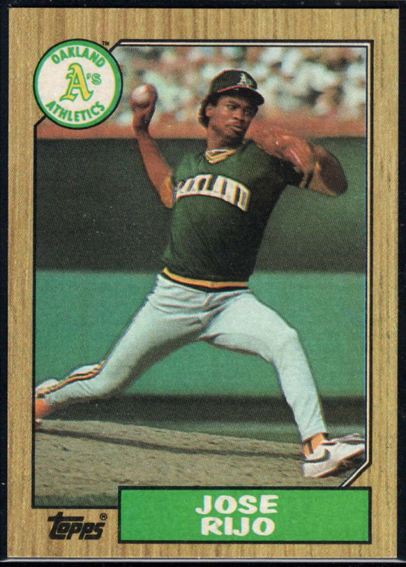 1987 Topps #34 Jose Rijo Athletics Image 1