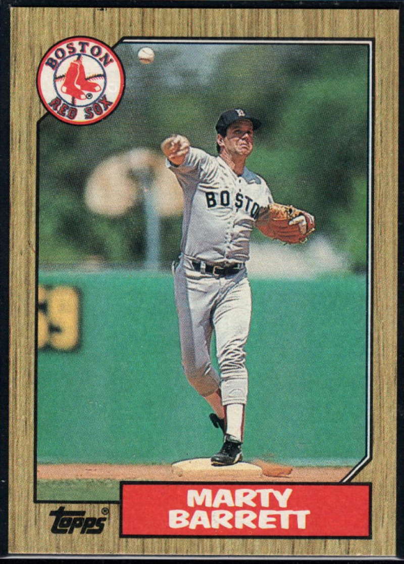 1987 Topps #39 Marty Barrett Red Sox Image 1