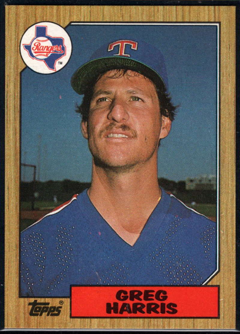 1987 Topps #44 Greg Harris Rangers Image 1
