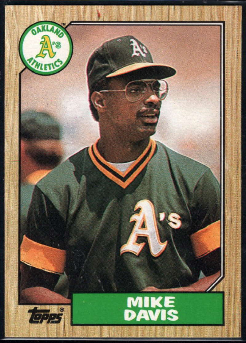 1987 Topps #83 Mike Davis Athletics Image 1