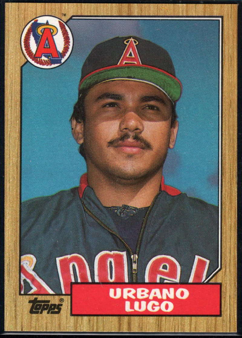 1987 Topps #92a Urbano Lugo Angels ERR Image 1