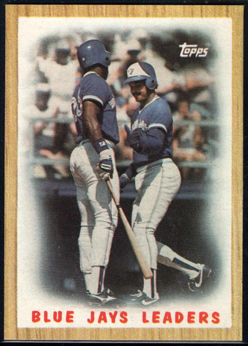 1987 Topps #106 George Bell/Jesse Barfield Blue Jays Blue Jays Team Image 1