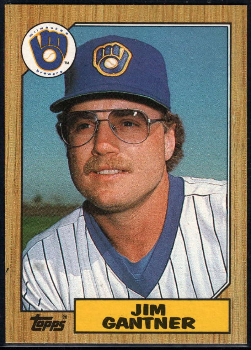 1987 Topps #108 Jim Gantner Brewers UER Image 1