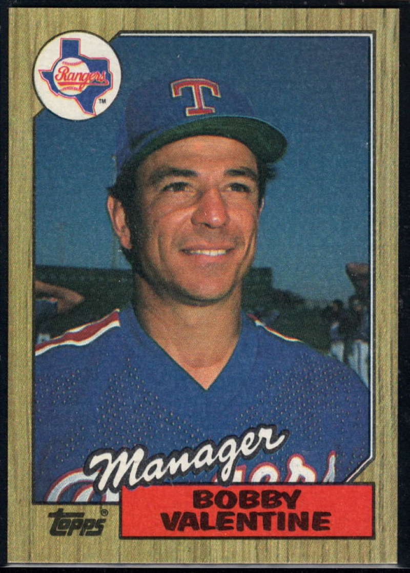 1987 Topps #118 Bobby Valentine Rangers MG Image 1