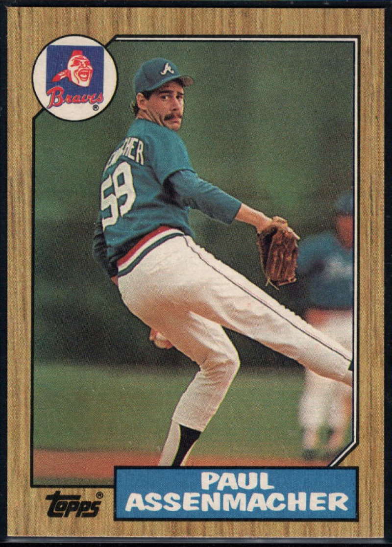 1987 Topps #132 Paul Assenmacher RC Rookie Braves Image 1