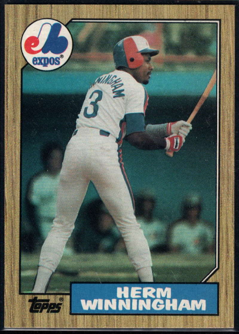 1987 Topps #141 Herm Winningham Expos Image 1