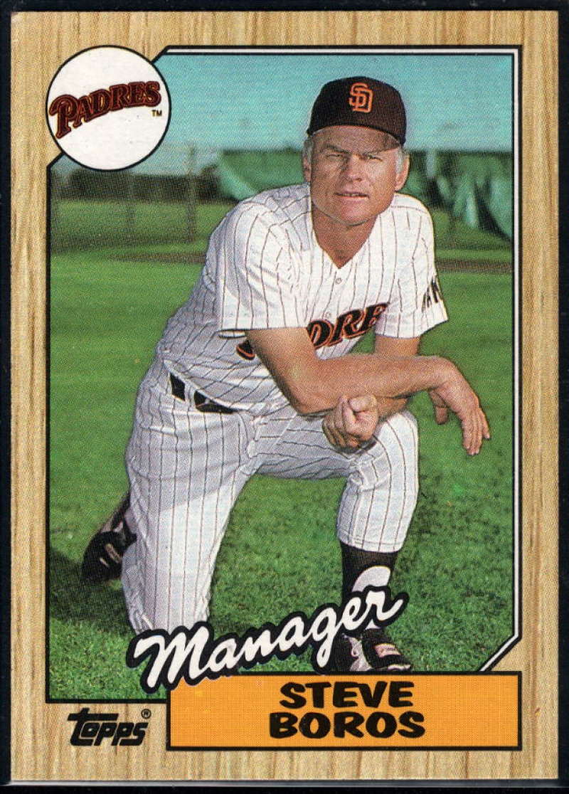 1987 Topps #143 Steve Boros Padres MG Image 1